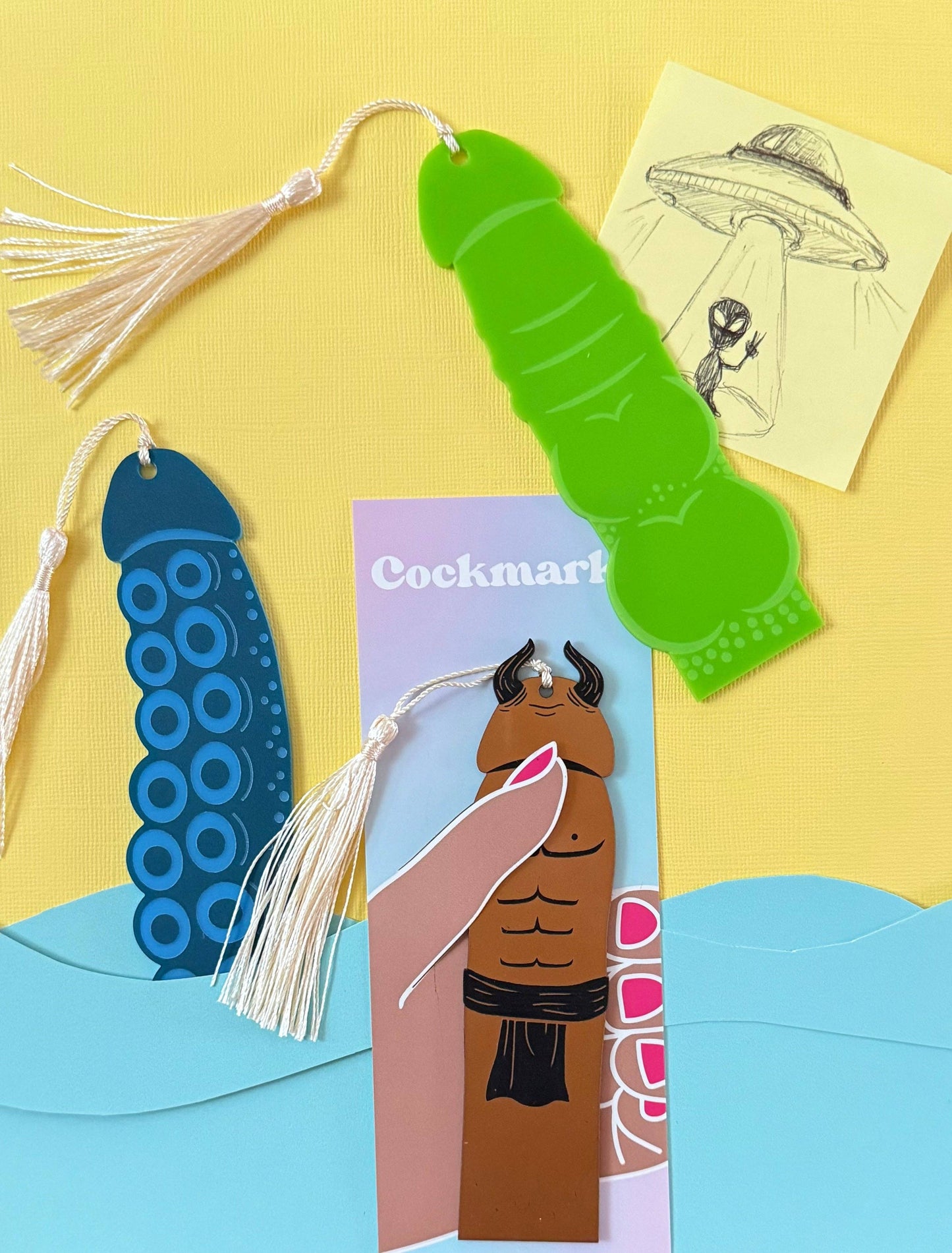 Coctopus Cockmark Bookmark - Red