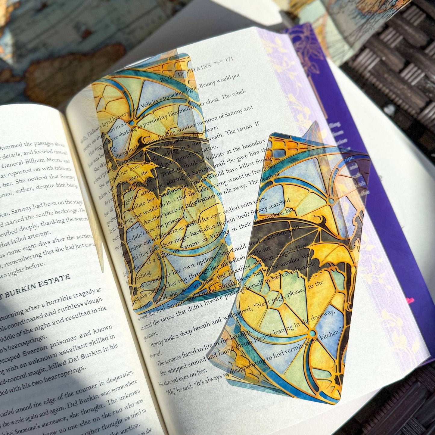 Dragon Stained Glass Acrylic Bookmark - Book Lovers Gift