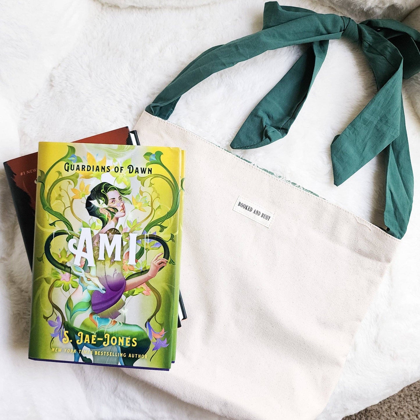 Booked and Busy Reversible Book Tote Bag