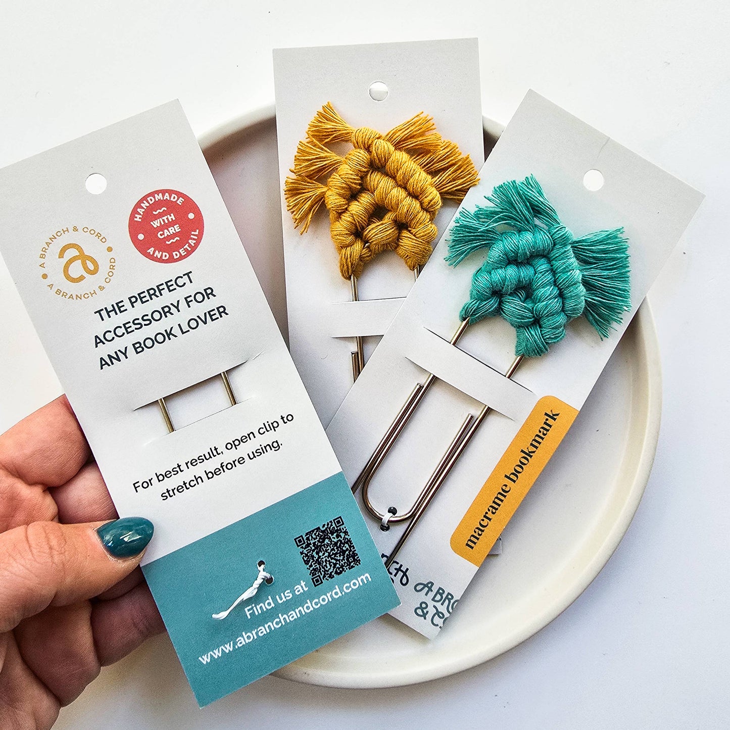 Macrame Bookmark - Jumbo Clip