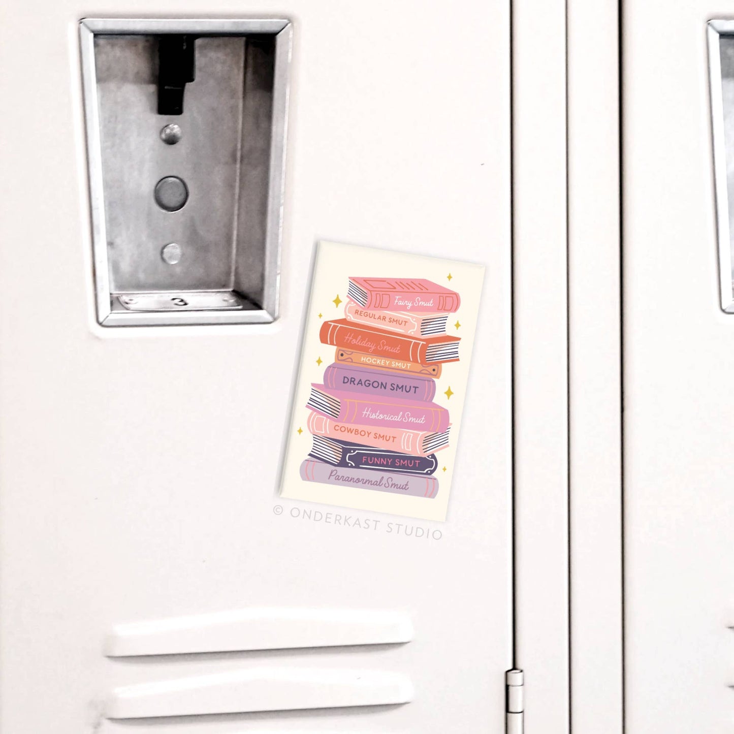 Smut Book Stack Refrigerator Magnet