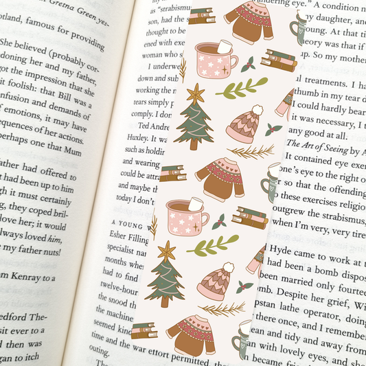 Holiday Hygge Bookmark | Soft Matte Laminated