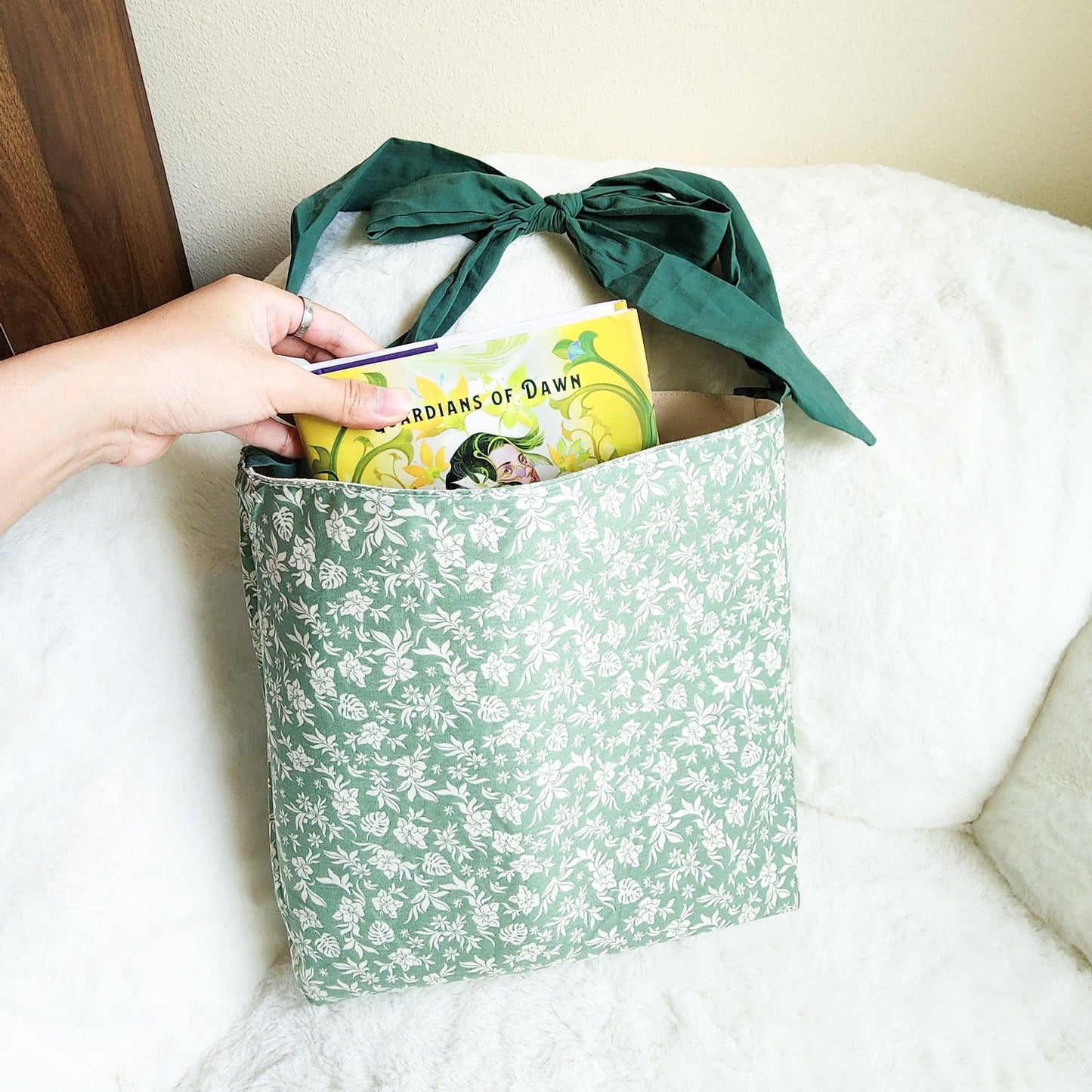 Booked and Busy Reversible Book Tote Bag