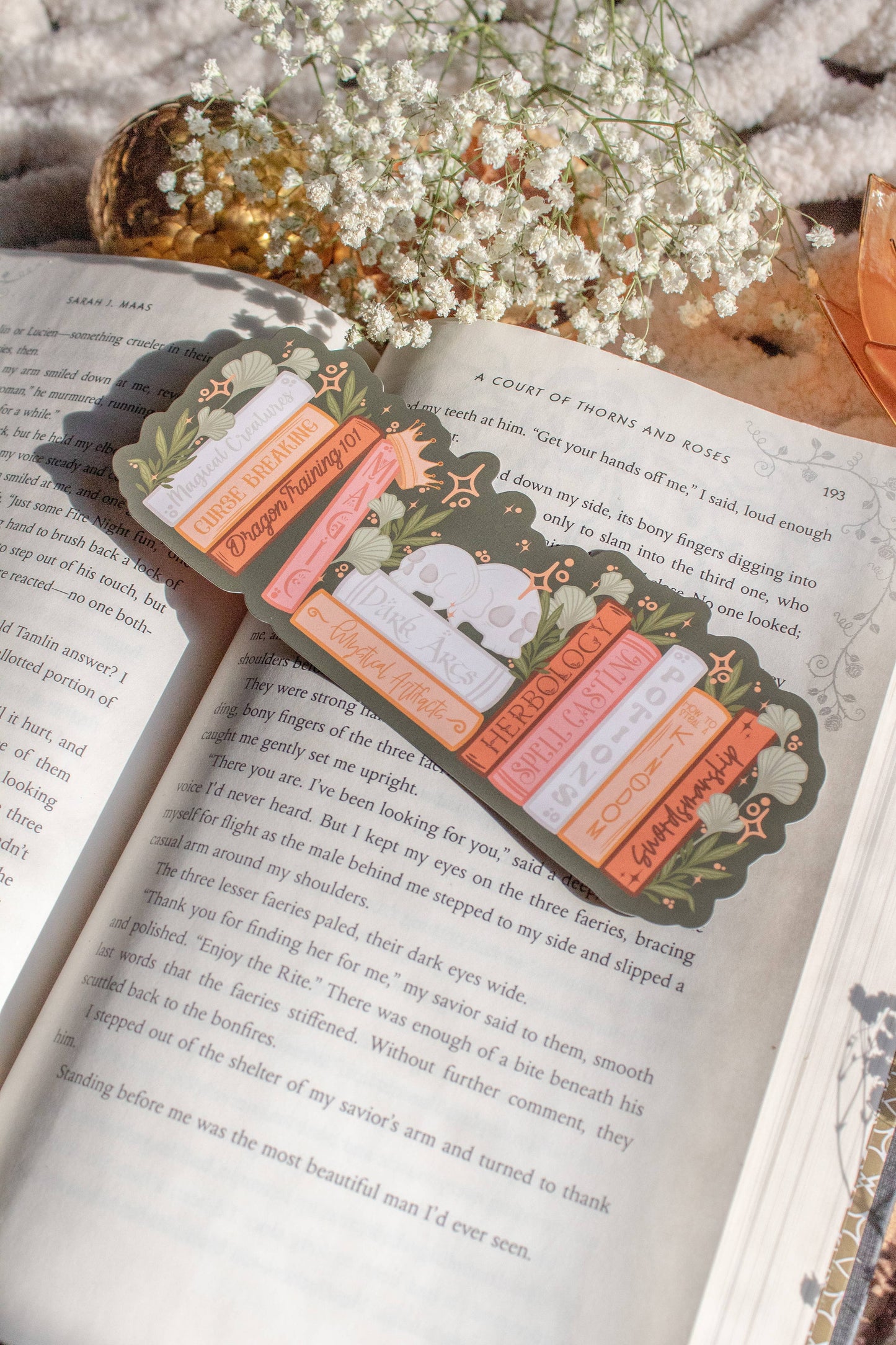 Bookmark - Cozy Fantasy Bookshelf