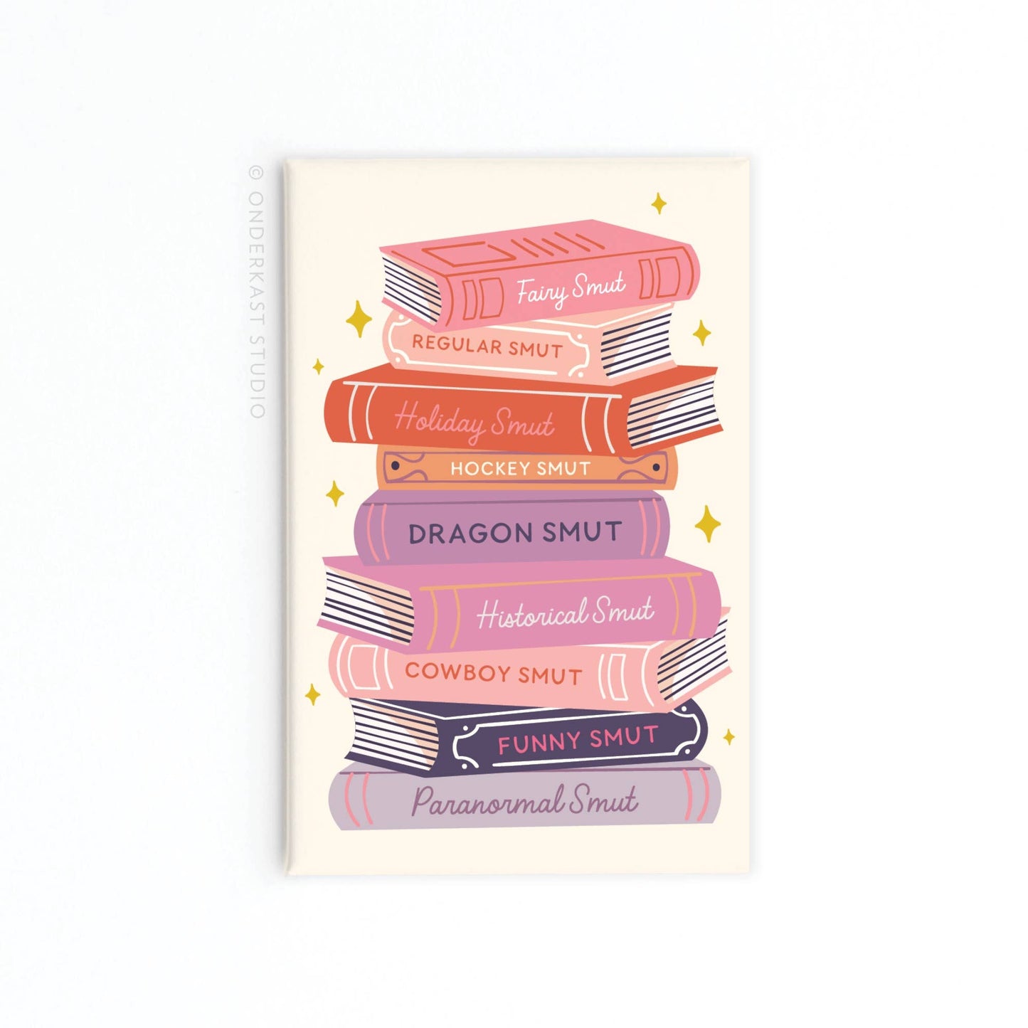 Smut Book Stack Refrigerator Magnet