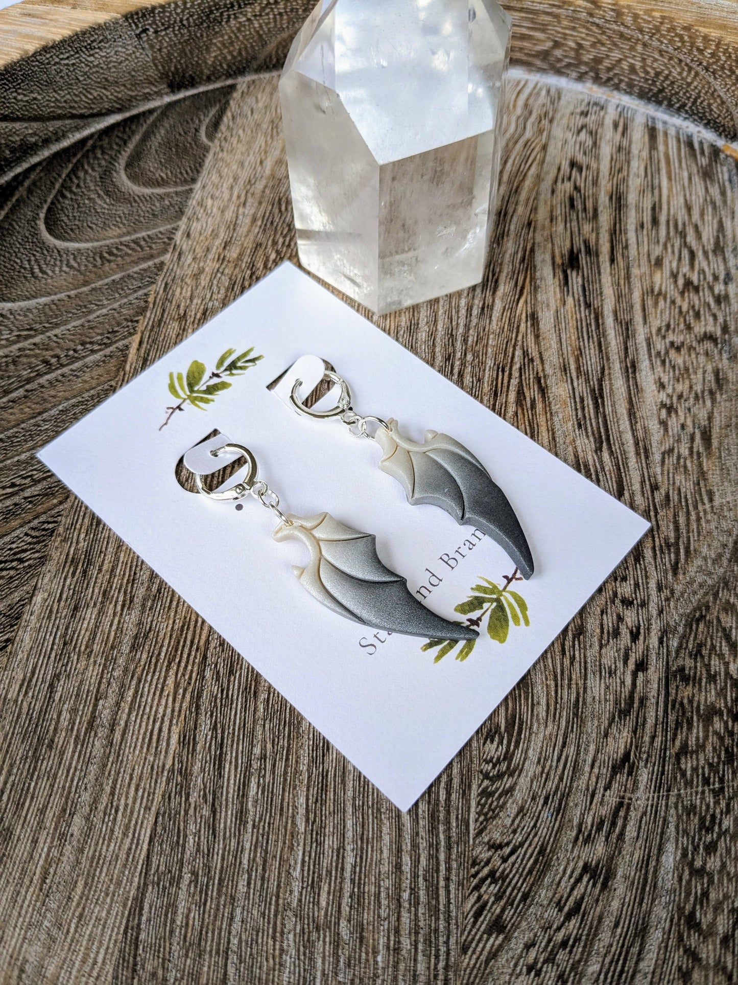 Earrings - Gothic Dragon Wings