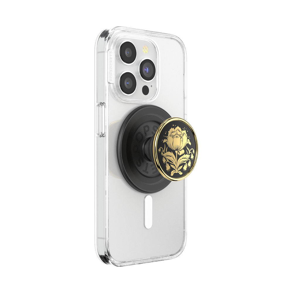 PopSockets MagSafe Phone Grip - Enamel Rose Noir