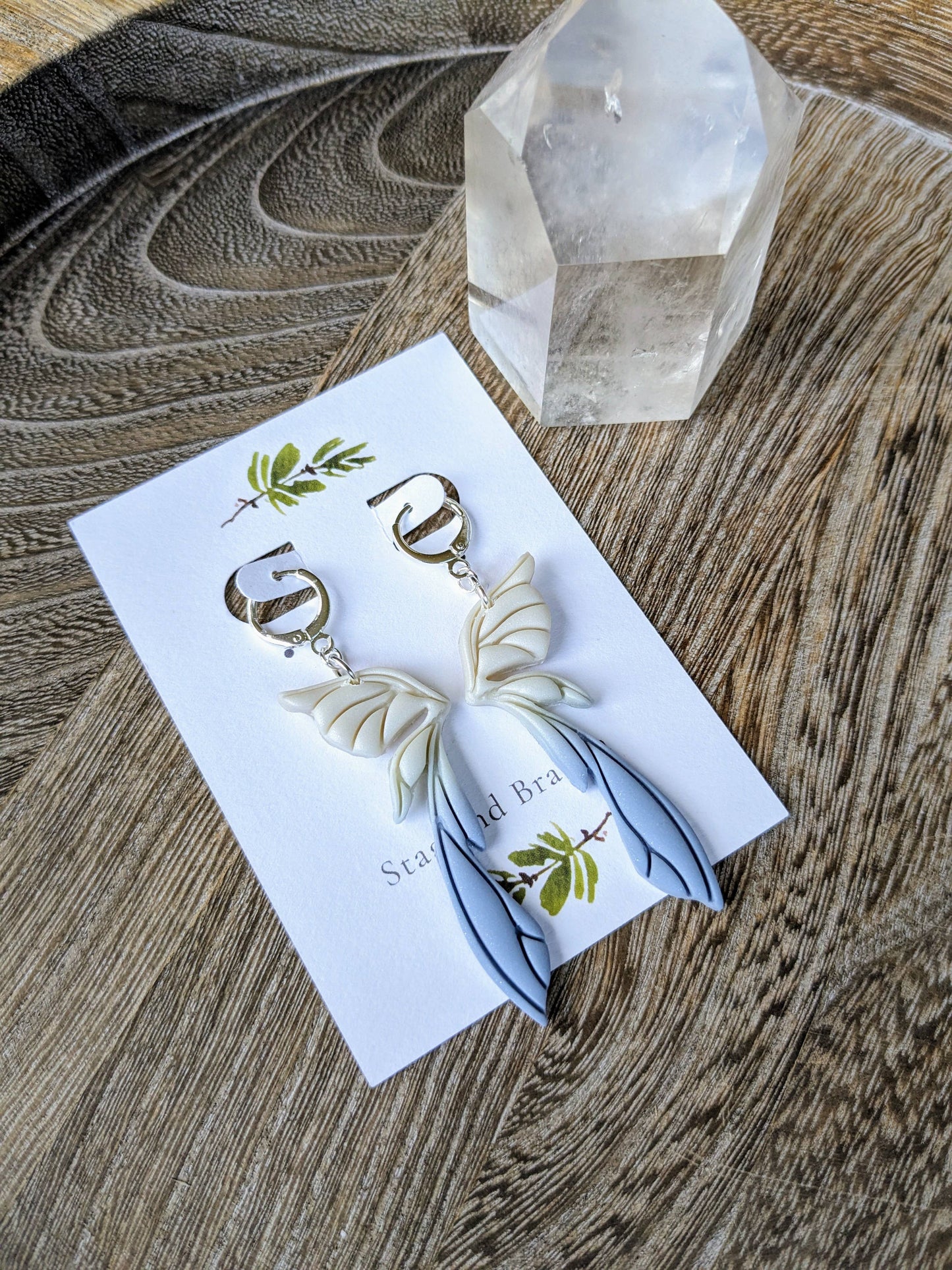 Earrings - Frost Fairy Wings