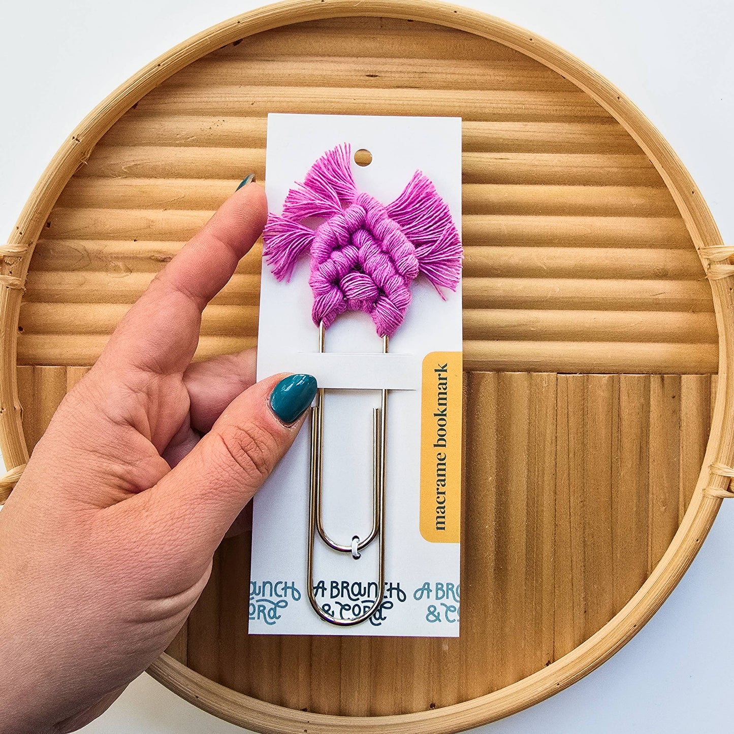Macrame Bookmark - Jumbo Clip