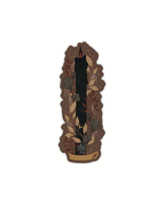 Bookmark - Black Flame Candle Halloween Die-Cut