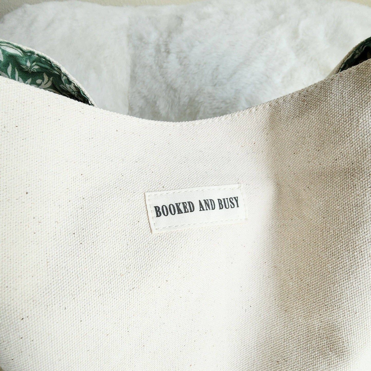 Booked and Busy Reversible Book Tote Bag