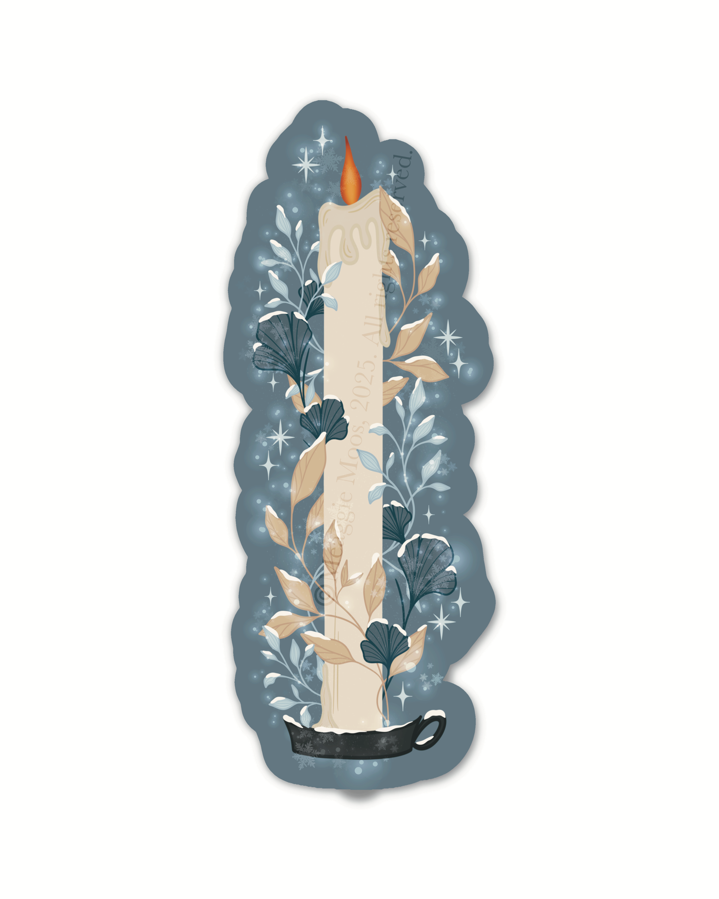 Winter Wonderland Candle Stick Die-Cut Bookmark