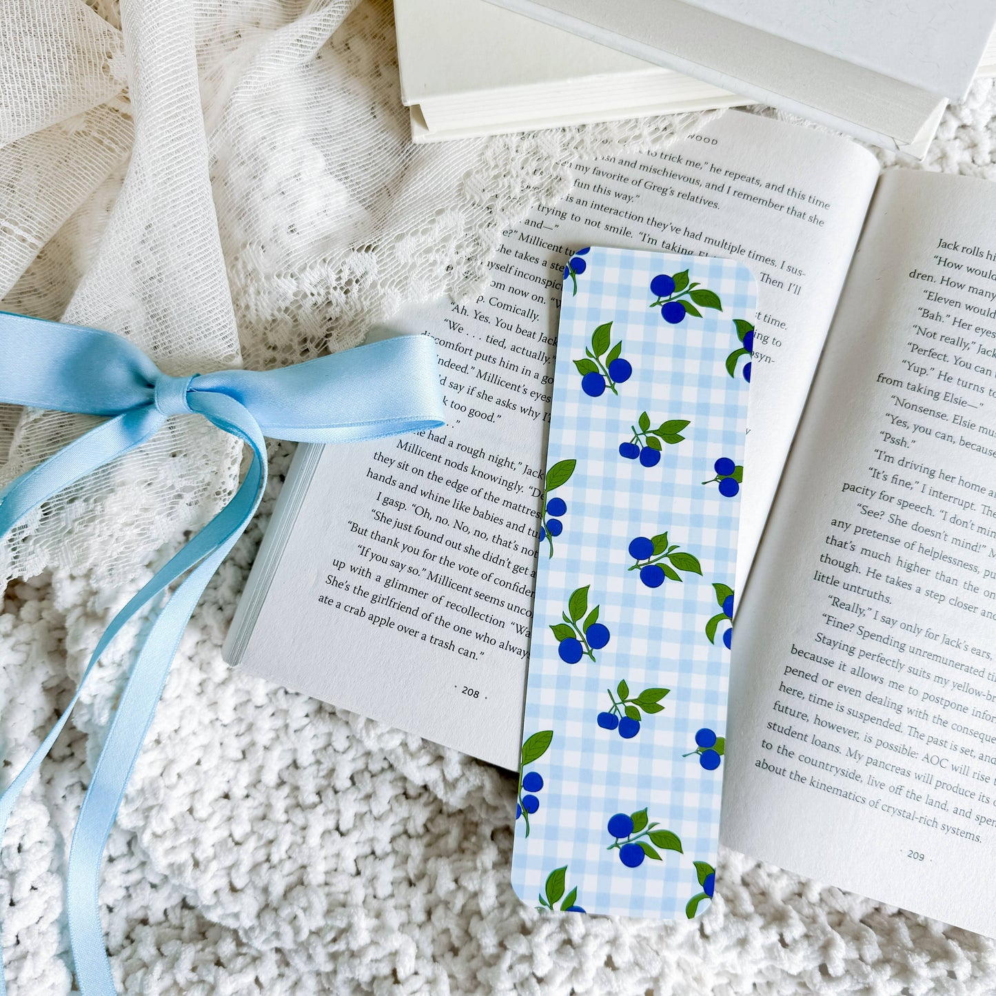Bookmark - Blueberries & Gingham