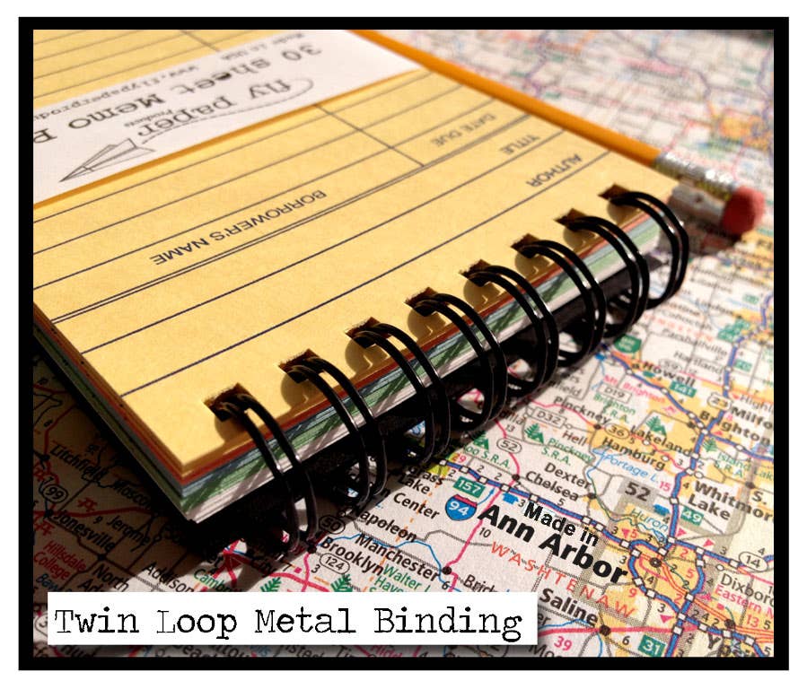 Library Card Memo Pad