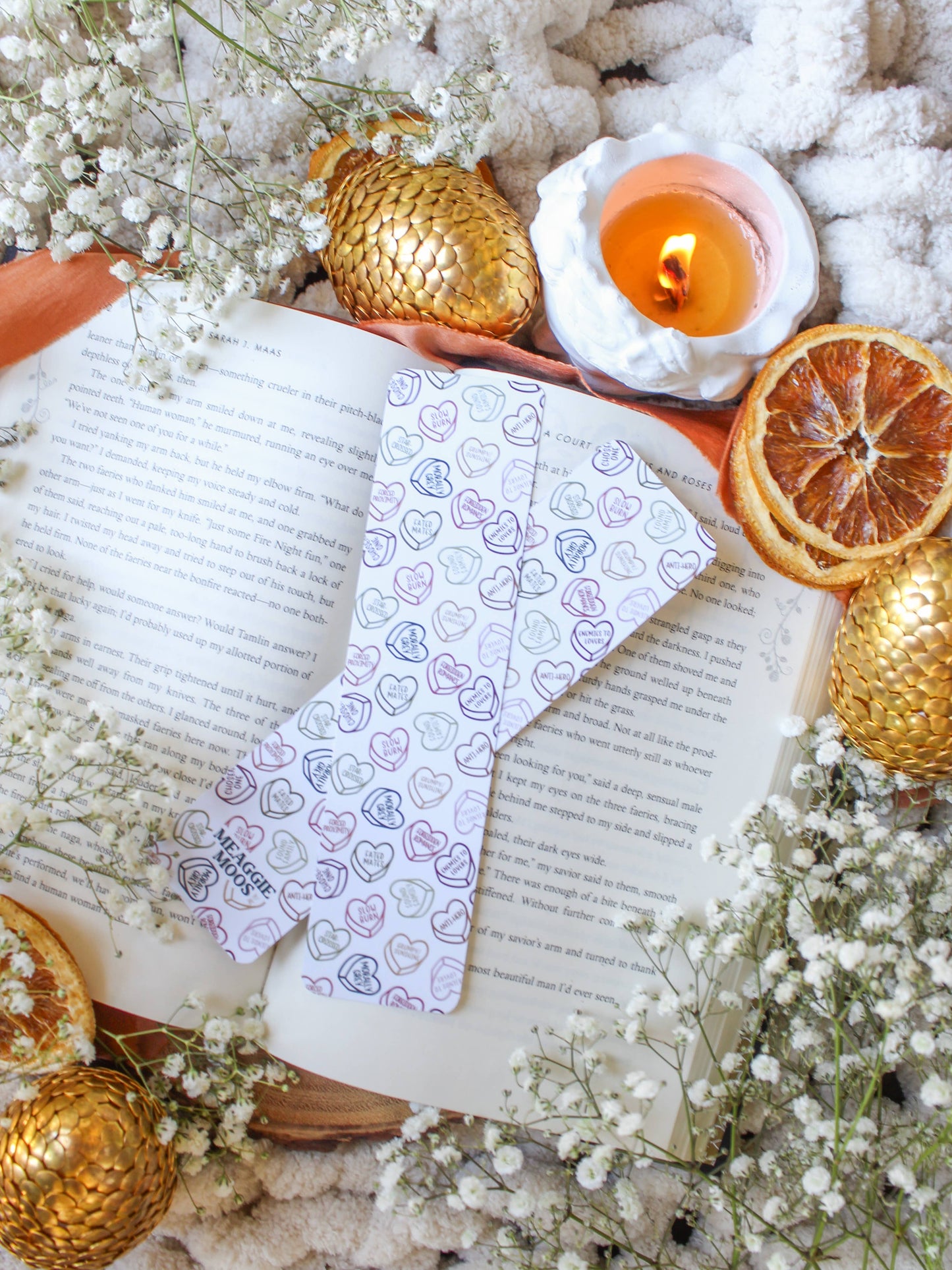 Bookmark - Book Trope Hearts