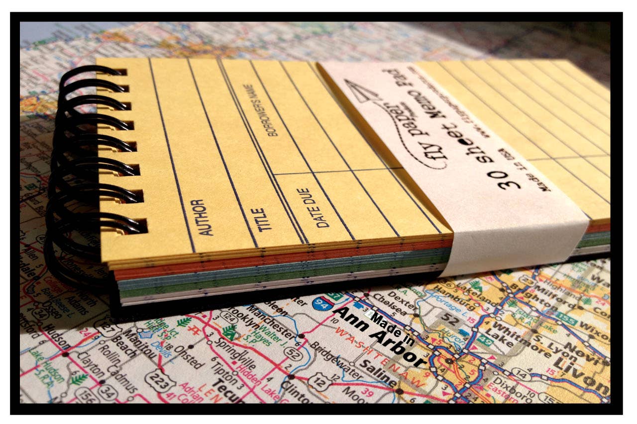 Library Card Memo Pad