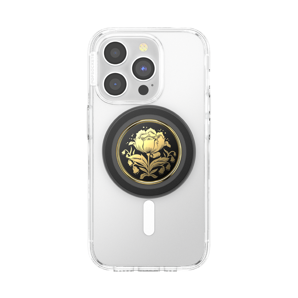 PopSockets MagSafe Phone Grip - Enamel Rose Noir