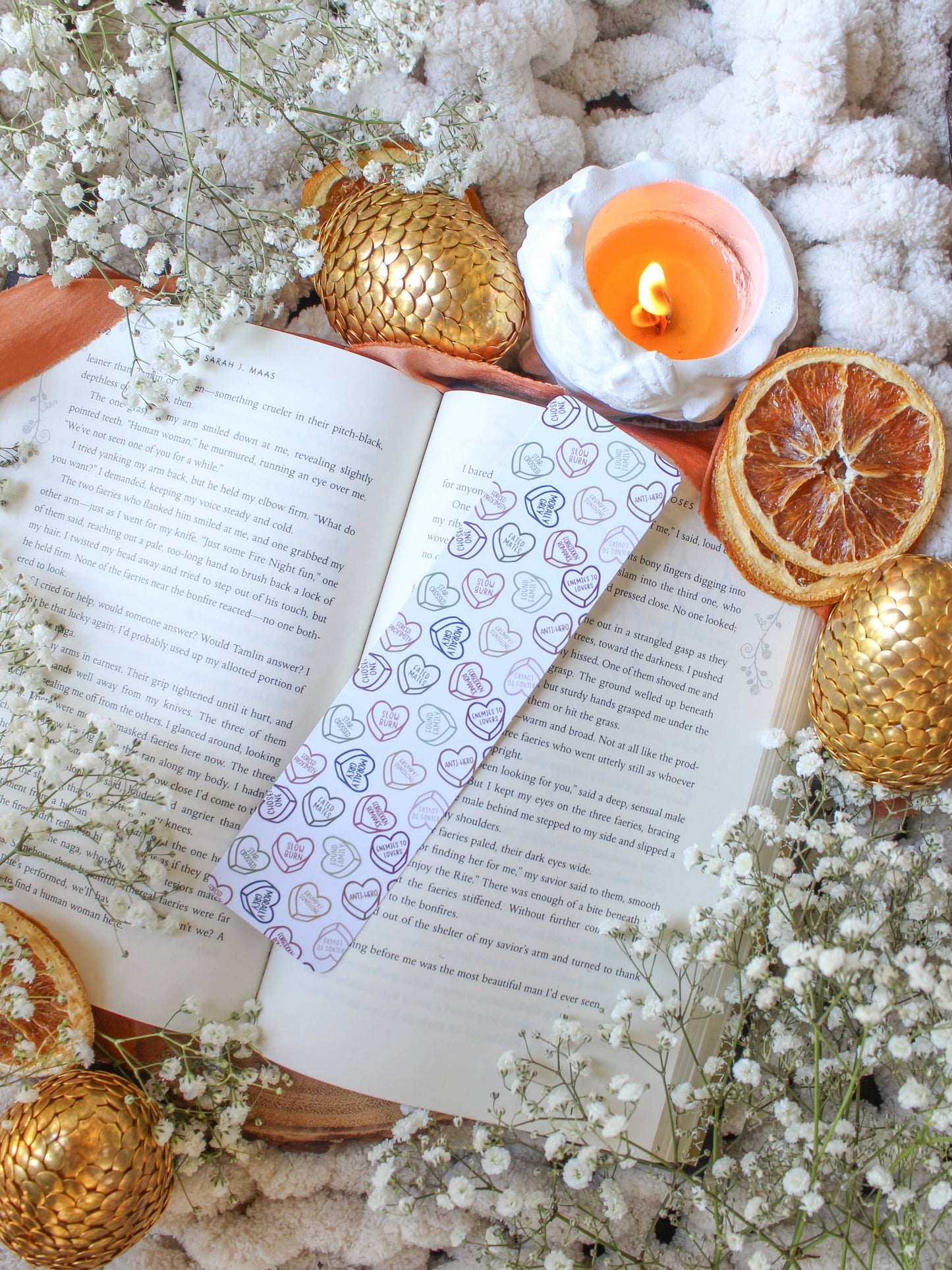 Bookmark - Book Trope Hearts