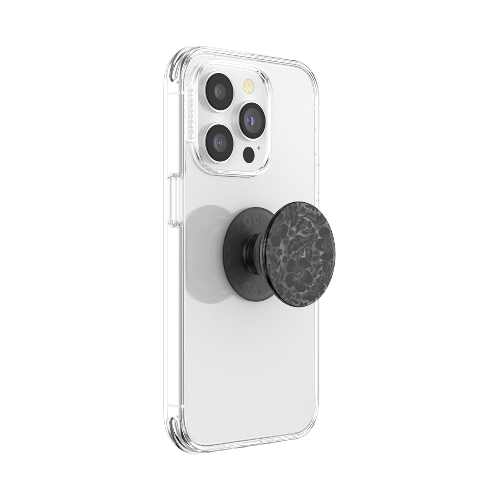 PopSockets Plant-Based Phone Grip - Black Lace