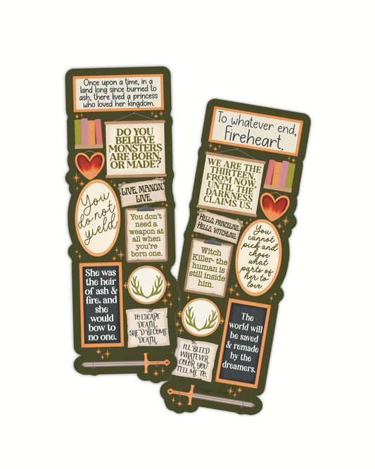 Bookmark - Throne of Glass Quote Wall Die-Cut