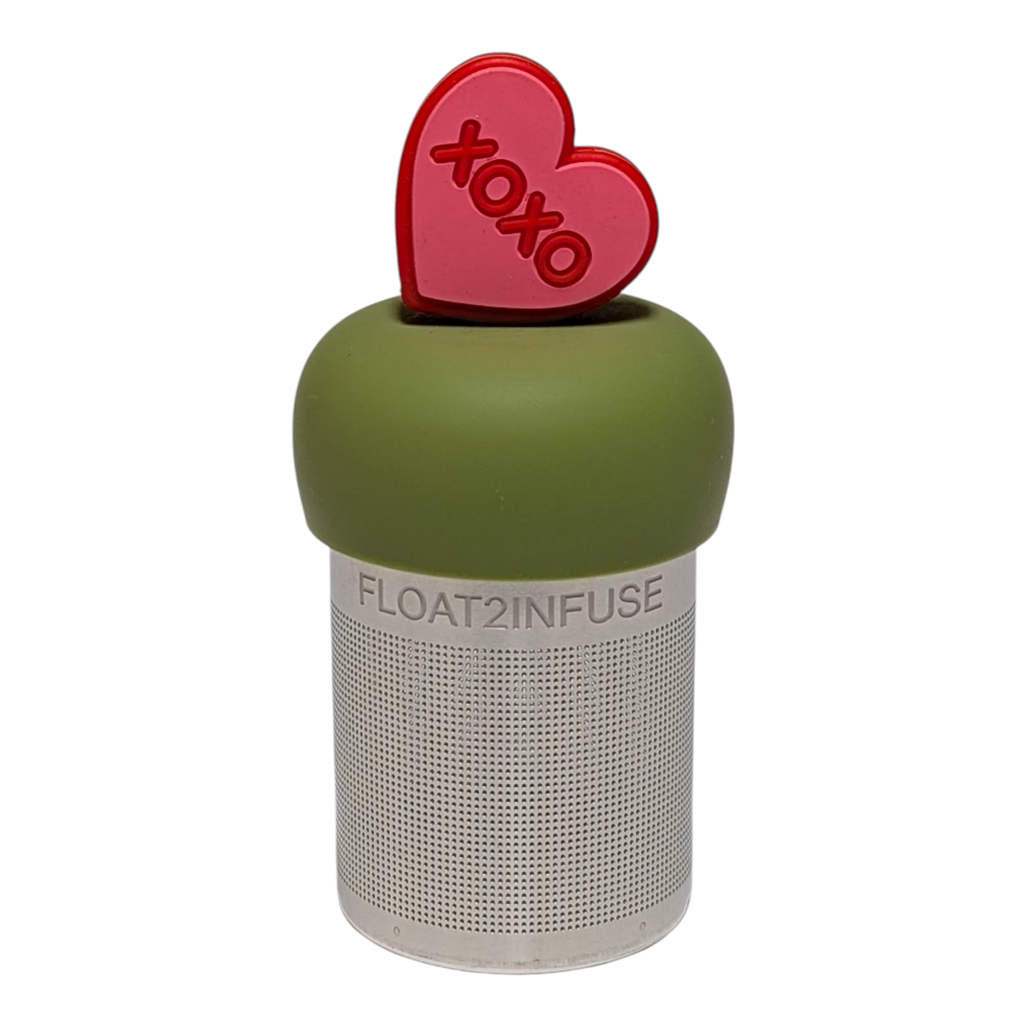 Floating XOXO Heart Candy Tea Infuser I Green Base