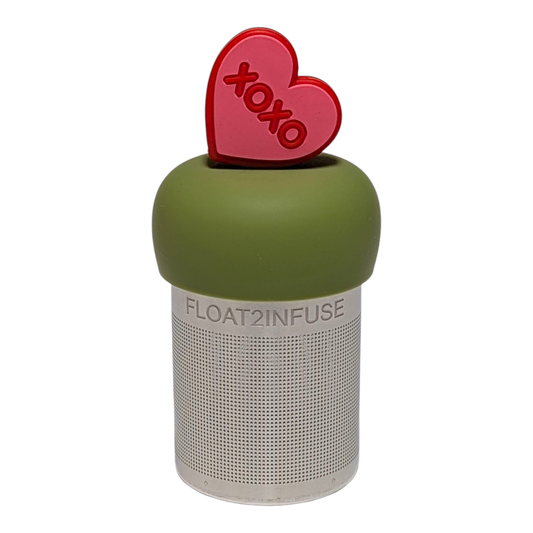 Floating XOXO Heart Candy Tea Infuser I Green Base
