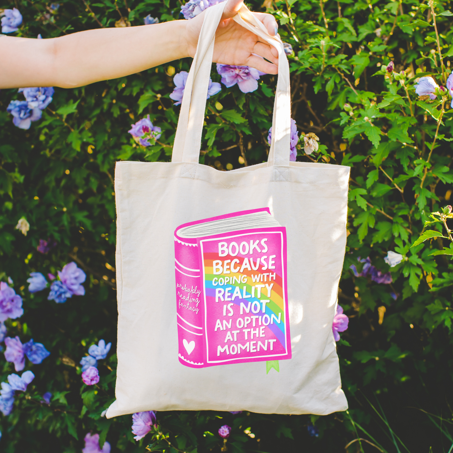 Tote Bag for Bookstore | Reader Gift Shop | Rainbow Book
