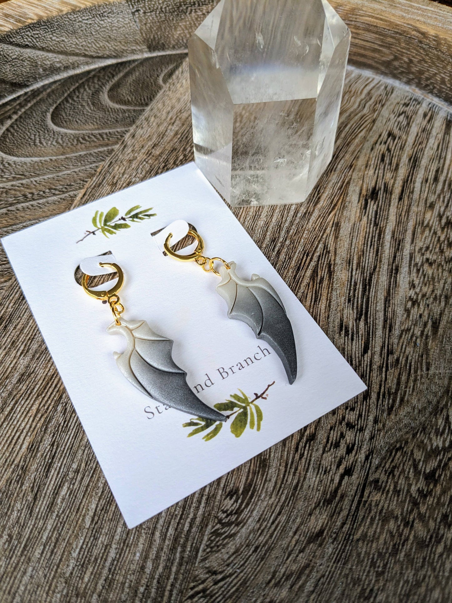 Earrings - Gothic Dragon Wings