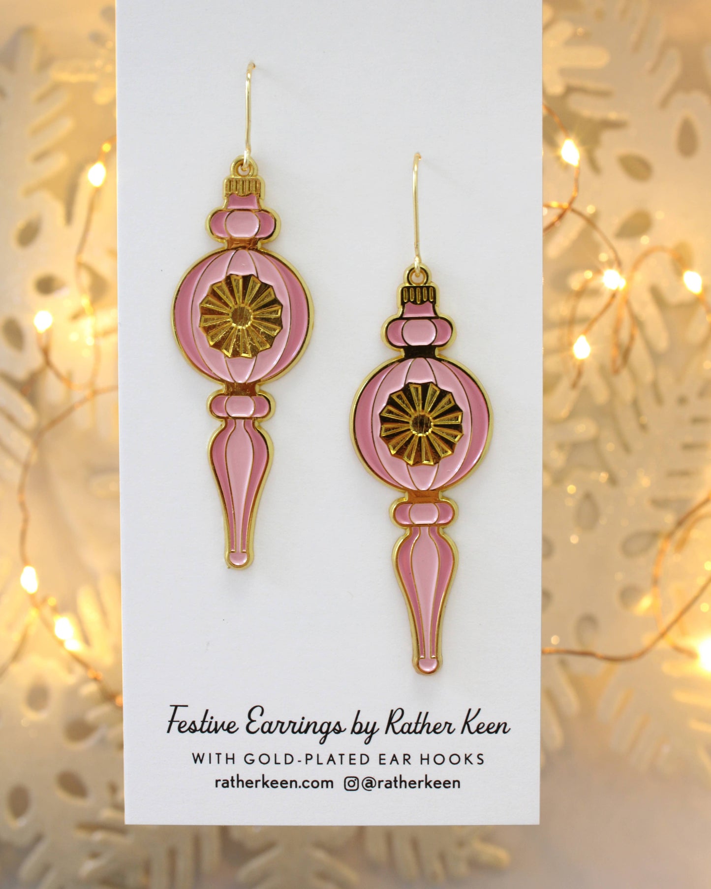 Mid-Century Christmas Ornament earrings - Christmas kitsch