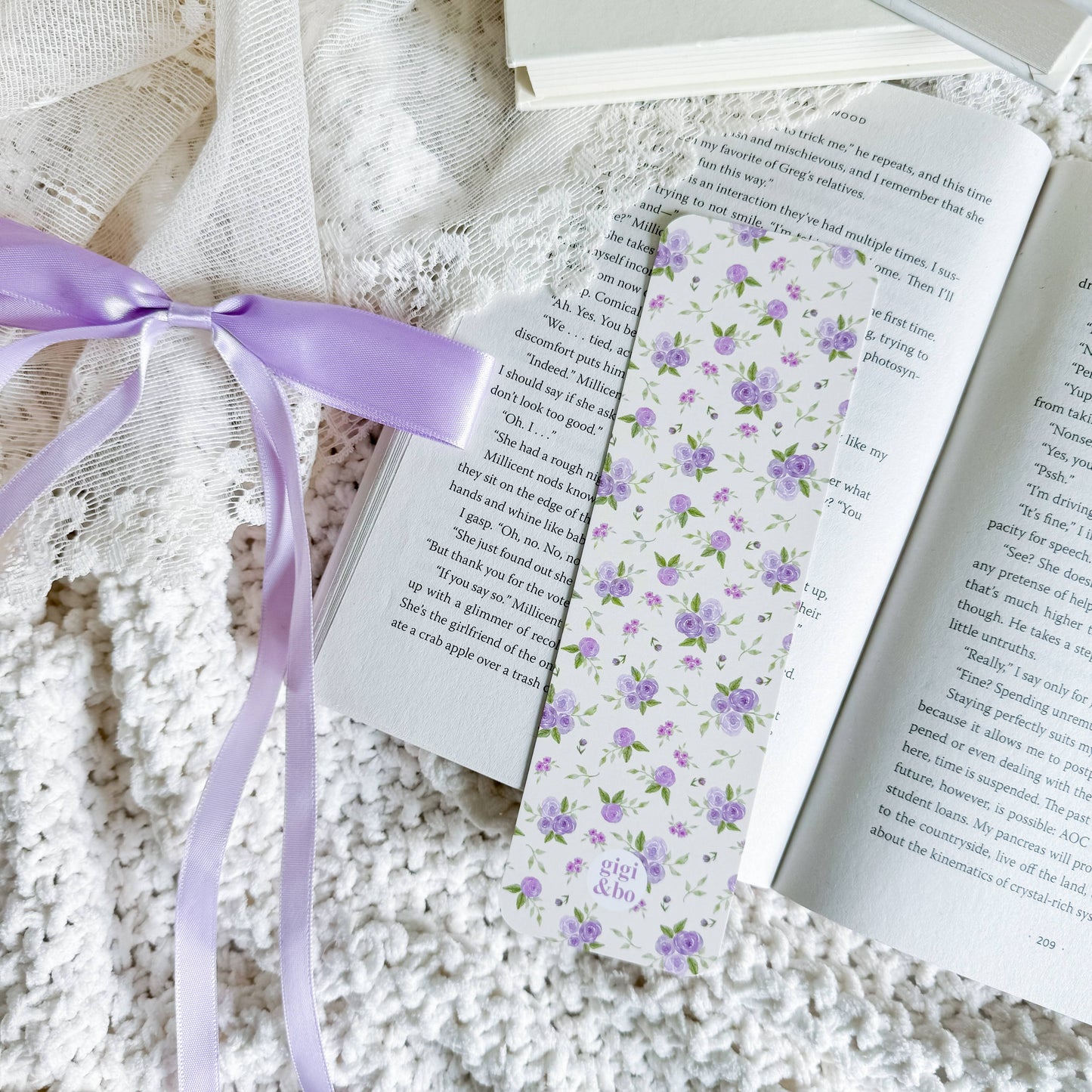 Bookmark - Lavender Roses