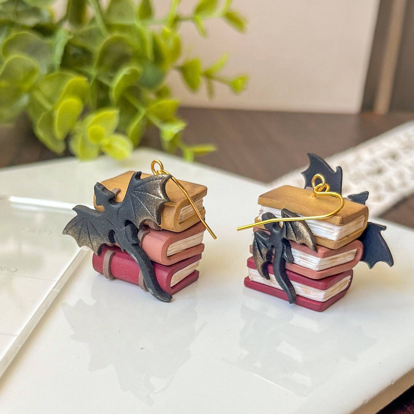 Earrings - Fiery dragon