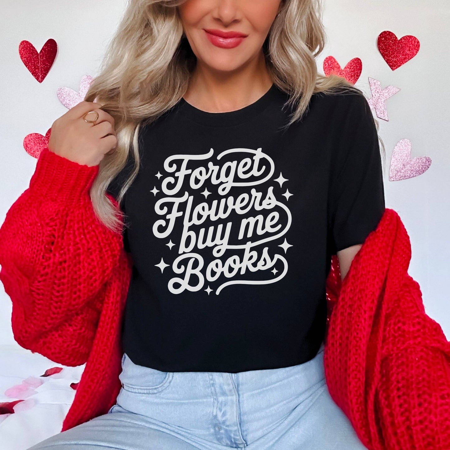 Forget Flowers Buy Me Books Heavyweight Comfort Colors Shirt