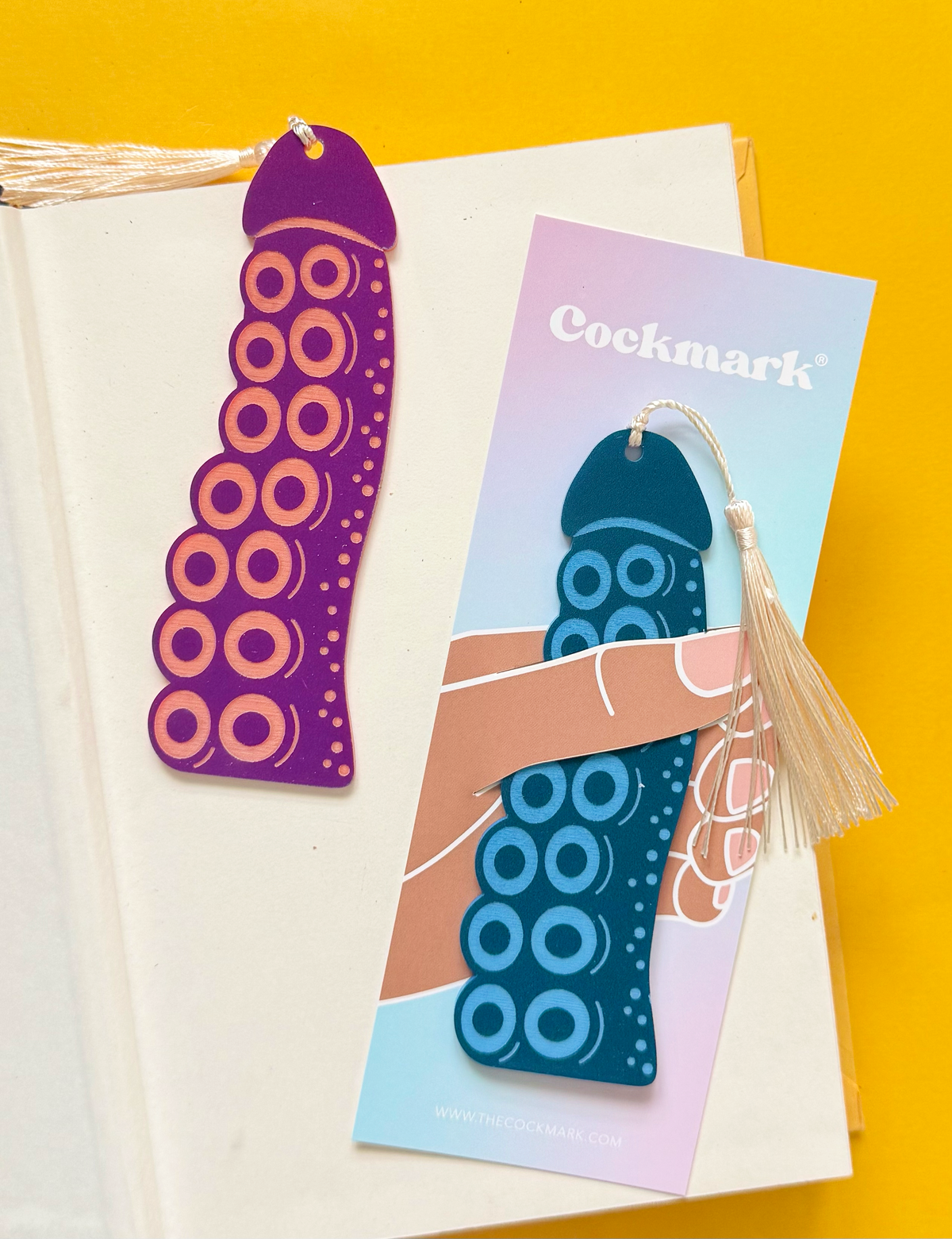 Tentacle Cockmark Bookmark: Purple