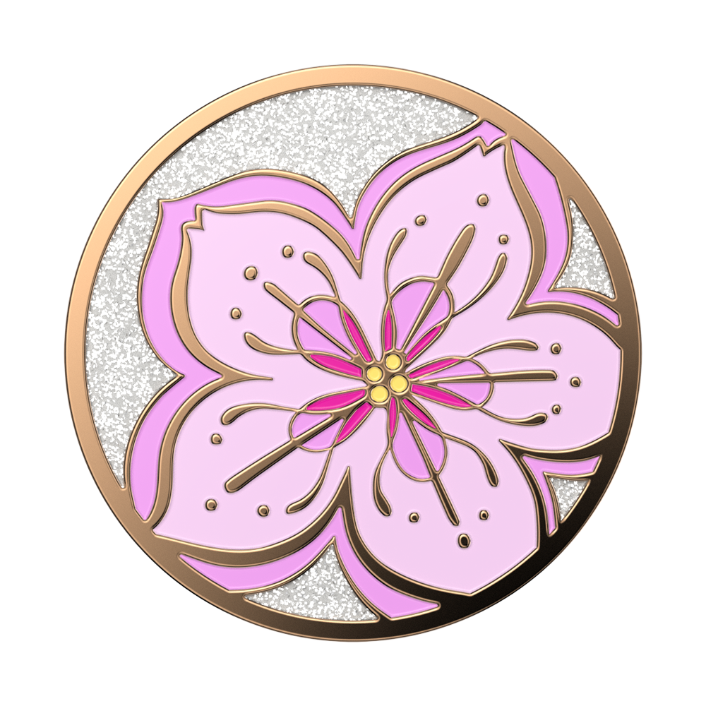 PopSockets Phone Grip - Enamel Glitter Cherry Blossom