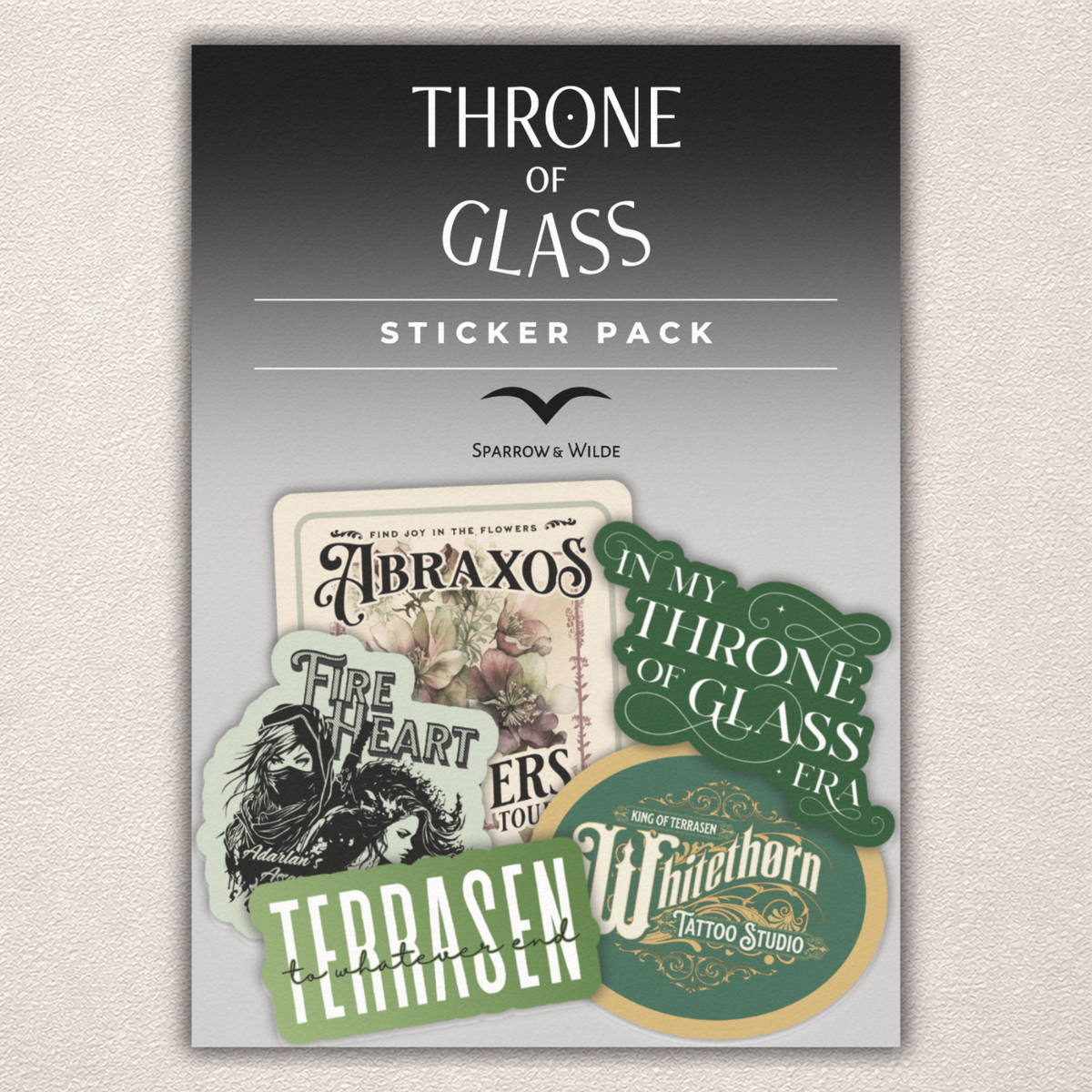 Throne of Glass Sticker 5-Pack