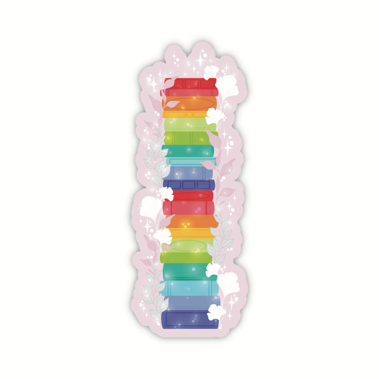Rainbow Bookstack PRIDE Die-Cut Bookmark