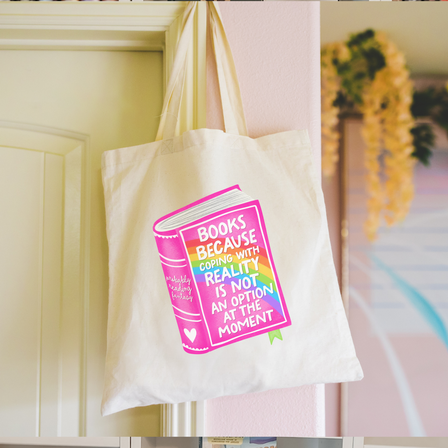 Tote Bag for Bookstore | Reader Gift Shop | Rainbow Book