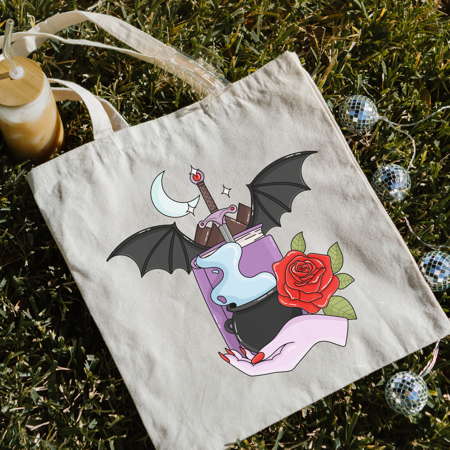 Fantasy Book store Tote Bag | Reader Gift for Valentines Day