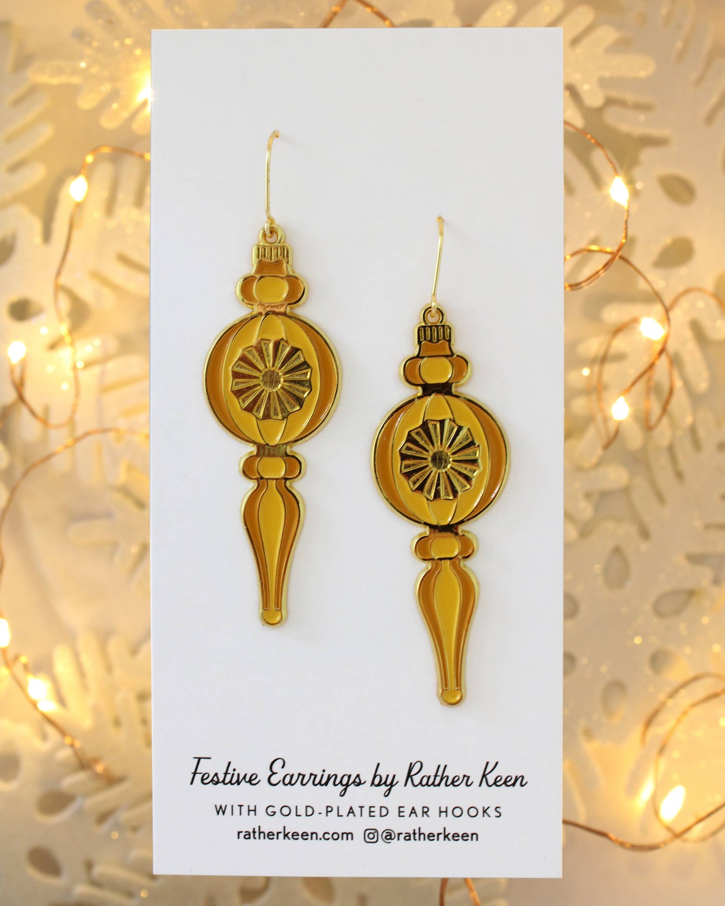 Mid-Century Christmas Ornament earrings - Christmas kitsch