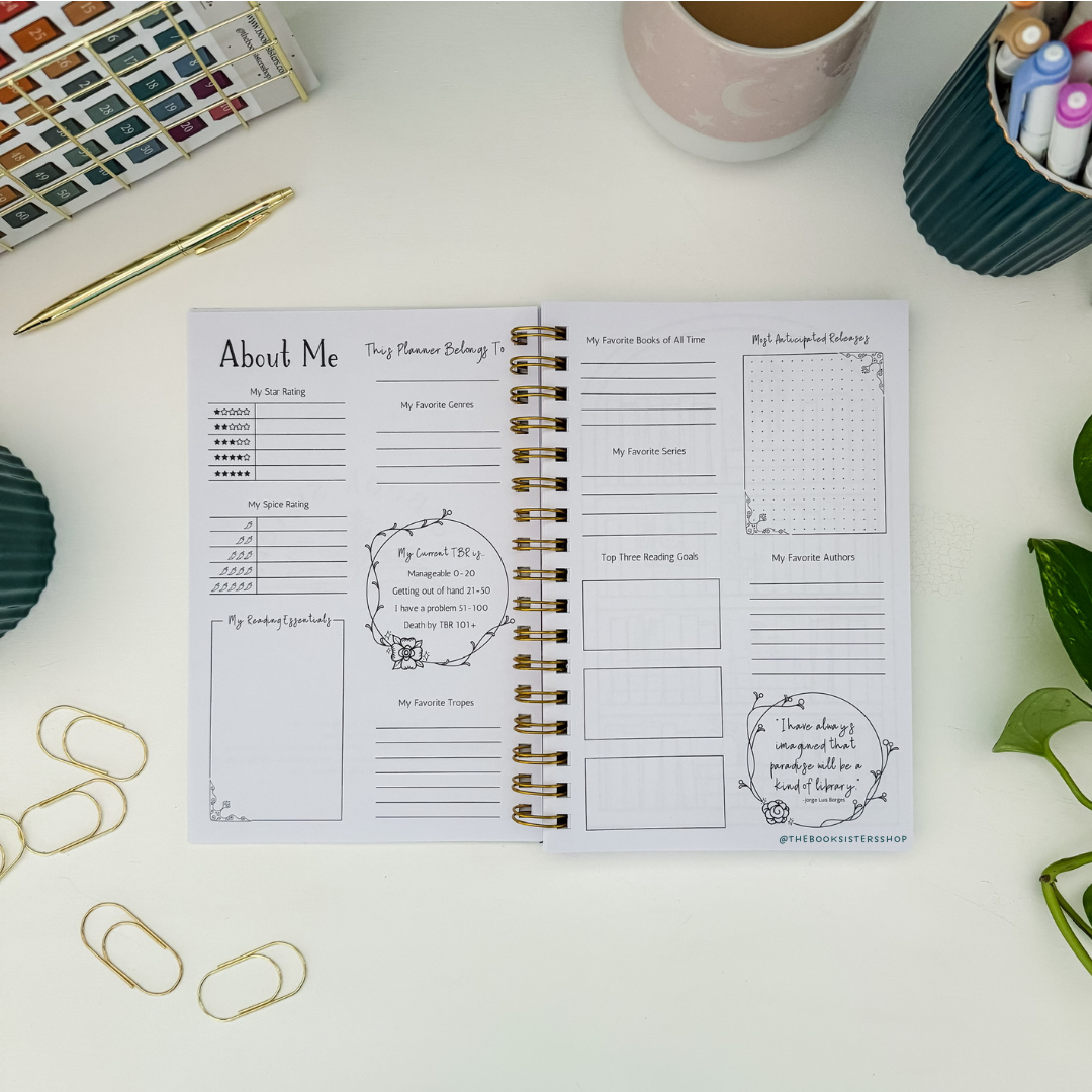 Reading Tracker Journal Spooky Bookshop | Undated Book Log