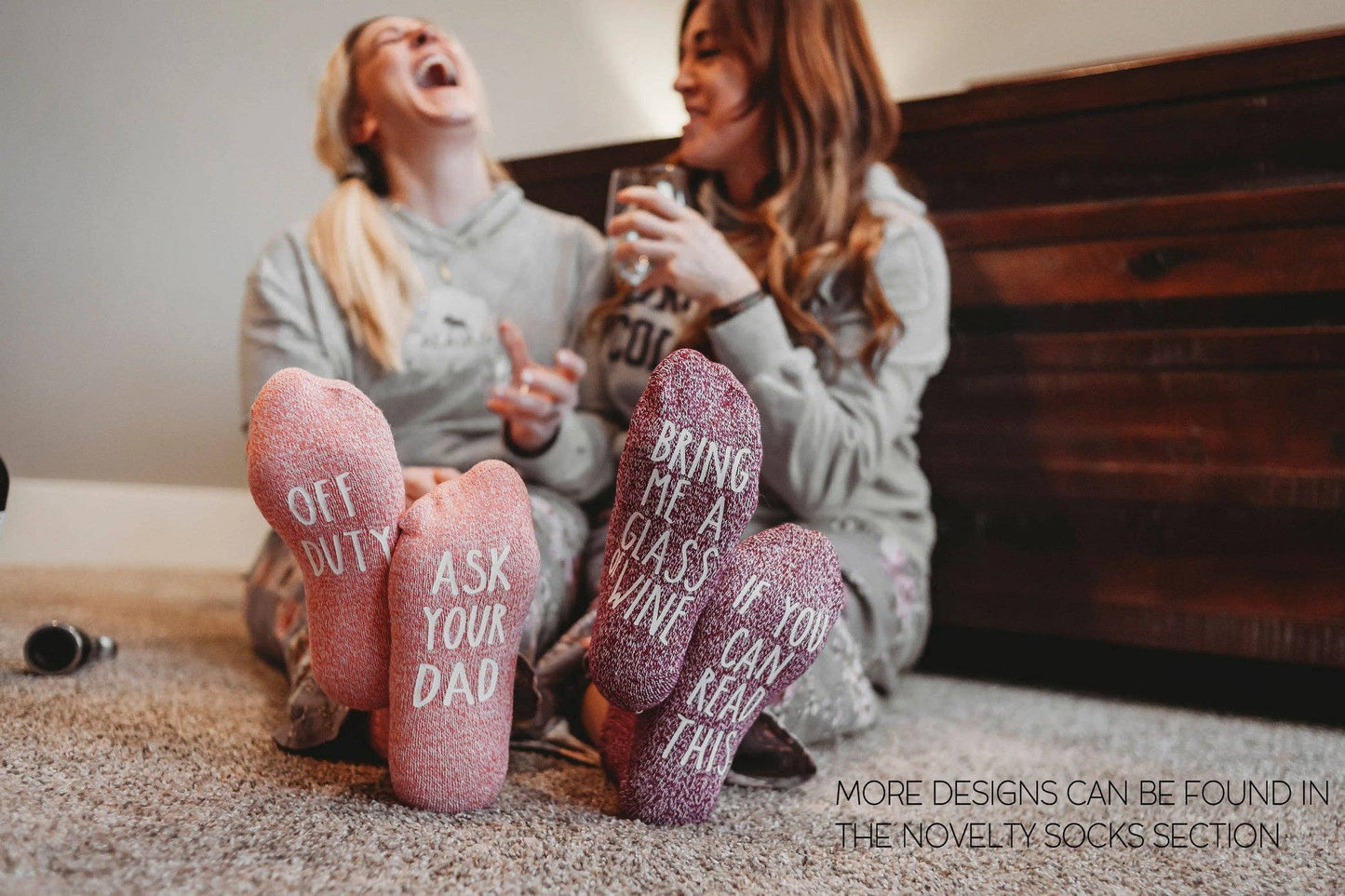 "Sorry. Can't. Books. Bye" Women's Reading Socks