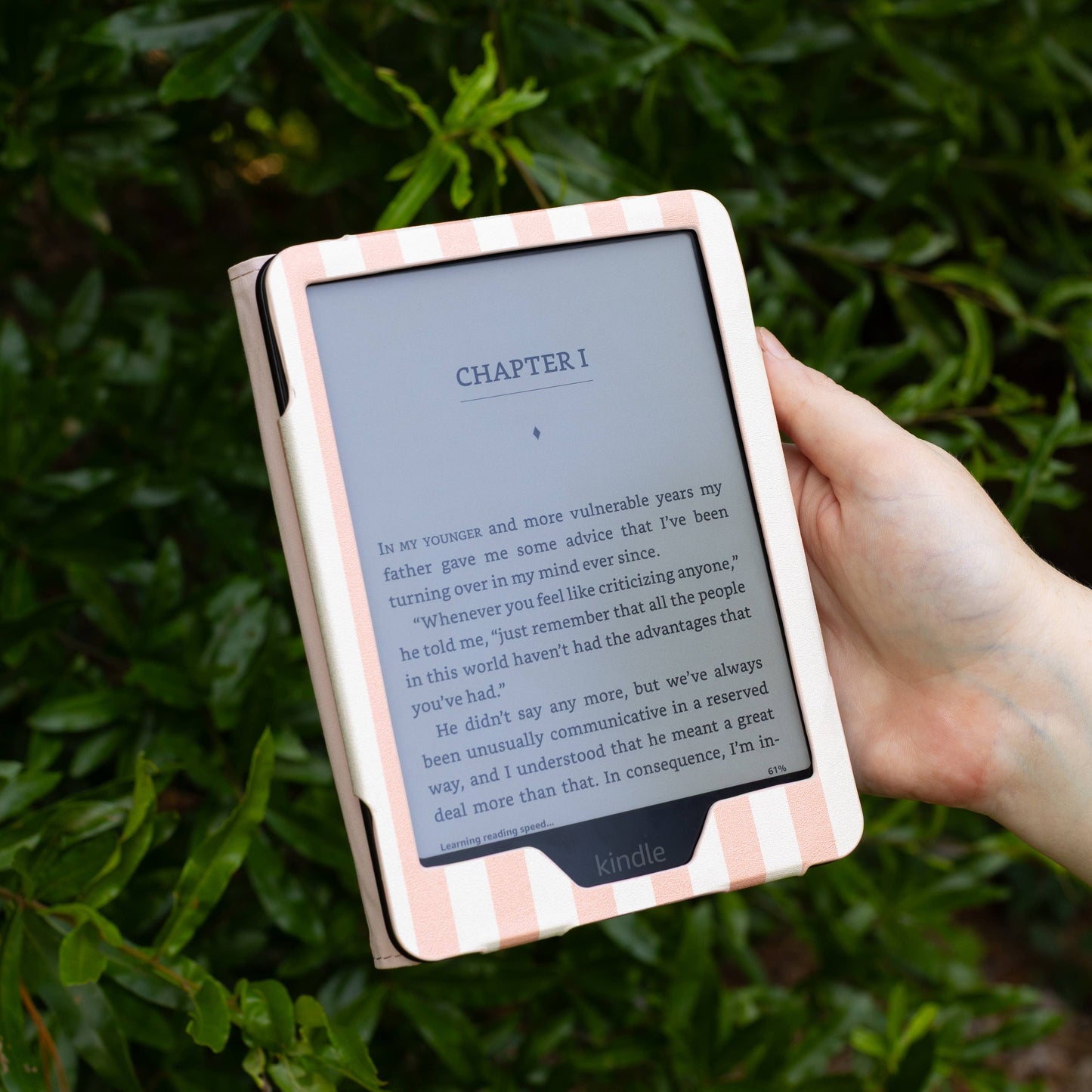 Pink Stripes Kindle Case | Bookish & Reading