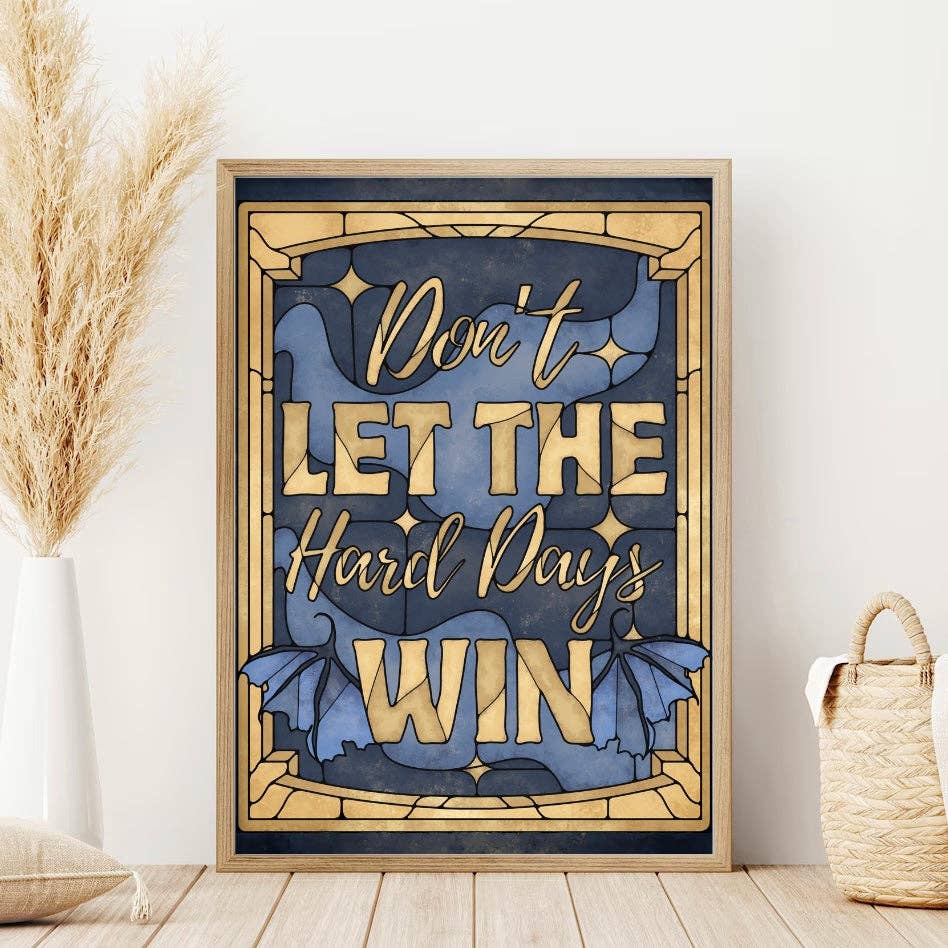 Bookish Print - Giclee Art Print - Hard Days