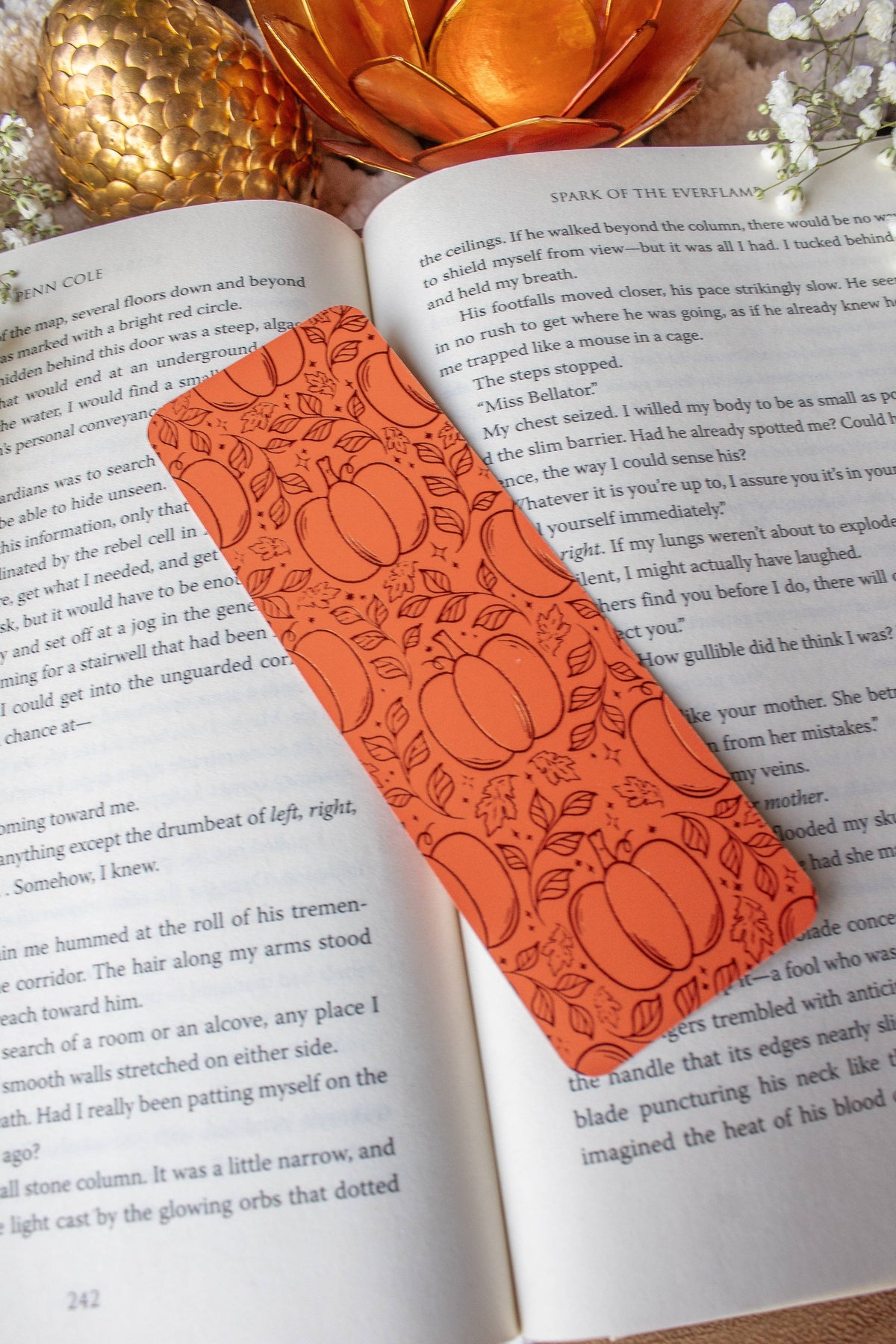 Pumpkin Fall Autumn Foil Bookmark