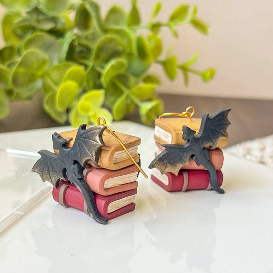 Earrings - Fiery dragon