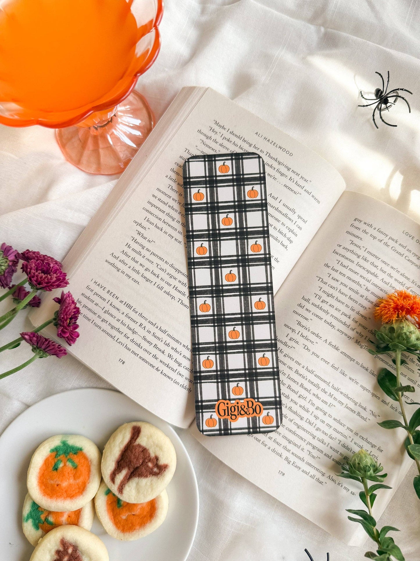 Pumpkin Patch Plaid Bookmark