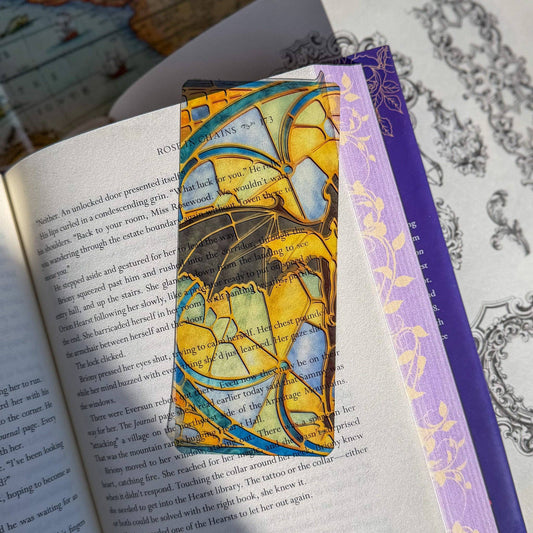 Dragon Stained Glass Acrylic Bookmark - Book Lovers Gift
