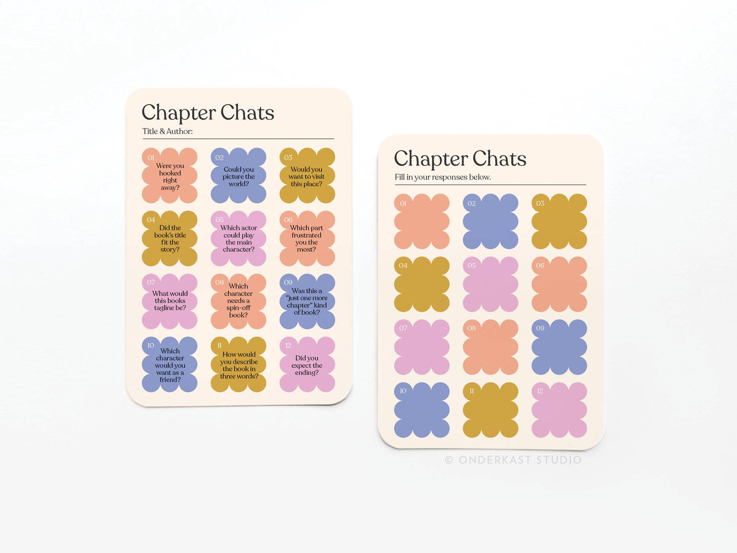 Chapter Chats Book Review Cards