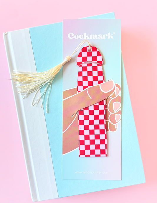 VDAY Checkered Cockmark Bookmark