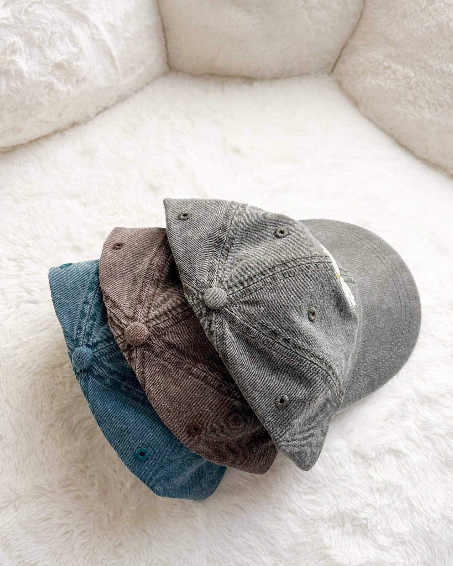 Book and Flowers Embroidered Pigment Dyed Cap